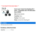 thumbnail image 2 of Front Lower Control Arm Bushing Kit 3 Piece - Compatible with 1993 Mercedes-Benz 400SEL, 2 of 2