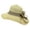 Natural, variant on Wide Brim Hat w/ Frill Trim & Matching Flower - Ivory - HT-H2275IV