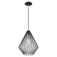 thumbnail image 4 of Livex Lighting Linz 1-Light Farmhouse Metal Single Pendant in Black, 4 of 10
