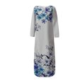 thumbnail image 4 of Robes pour Femmes Robe Longue Aguichant Imprimée Numérique Col en V avec Poches Robe à Manches Longues Robes à Manches Longues pour Femmes en Liquidation, 4 of 5