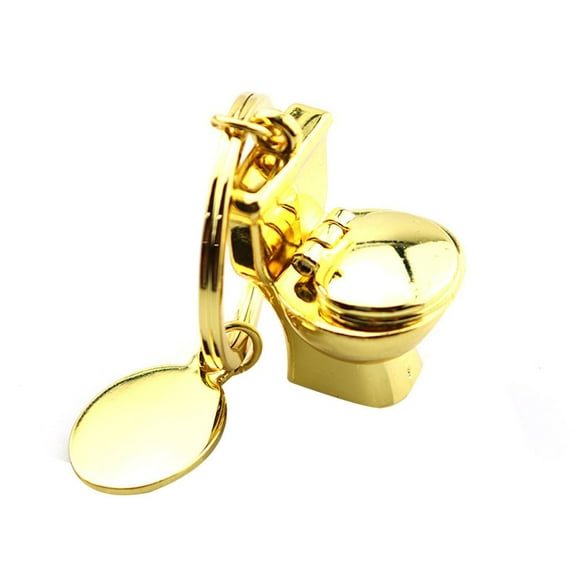 VerPetridure Creative Mini Toilet Metal Key Chain Pendant Activity Gift Creative Mini Toilet Metal Keychain Pendant