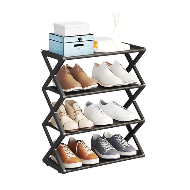 Organizador De Zapatos De 4 Niveles, Zapatero Plegable Para Armario, Dormitorio, Entrada Con Diseño De Almacenamiento En Capas, Organizador De Zapatos Ligero Y Portátil Para