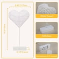 thumbnail image 6 of Vorkoi Love Heart Table Lamps Warm White LED Night Light Battery & USB Operated Creative Desk Lamp Mood Light for Wedding Home Bedroom Party Decoration, 6 of 7