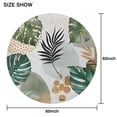 thumbnail image 6 of Green Boho Plant Pattern Round Tablecloth 60"x60",Wrinkle Wipeable Table Cloth for Kitchen Dining Room Picnic Patio Party, 6 of 6