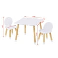 thumbnail image 4 of UTEX Table pour Enfants avec 2 Chaises pour Tout-Petits, Garçons, Filles, Ensemble Table et Chaises 3 Pcs, Blanc, 4 of 6