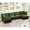 Green, variant on Deep Seat Sleeper Sofa Chair, Modern Sofa Armchair with Back Cushion and Pillows, Corduroy Comfy Single Sofa with Slip-cover and Ottoman, Upholstered Cozy Couch for Living Room, Apartment, Beige