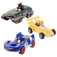 thumbnail image 1 of NKOK Sonic y Amigos Pack de 3 Autos Retroceso Electrochapados, 1 of 3