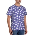 thumbnail image 2 of Vsdgher Daisies Flowers Print Men's Dry Fit Mesh Athletic Shirts Moisture Wicking Tennis T-Shirt Tops, 2 of 9