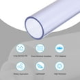 thumbnail image 3 of Tubo rígido de PVC transparente Uxcell 43mm ID 50mm OD 14" de alto impacto para tubería de agua, acuario, pecera, azul transparente, 3 of 6