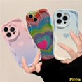 thumbnail image 2 of Funda Para Redmi Note 10 12 9 10S 8 11 11s 10Pro Max 9A 10A 9 9T A2 A1 10C 10 9C NFC POCO M3 Gradient Rainbow Macaron Candy Color Love Heart 3D Borde Curvado Cubierta Brillante, 2 of 4