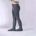thumbnail image 4 of Toddler Girls Tights Baby Seamless Knit Cotton Leggings Pantyhose Cable Knit Cozy Leggings Pants Stockings for Gir Slim Leg Pants for Kids Dark Gray 2-4Y, 4 of 6