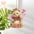 thumbnail image 5 of Xihbxyly Llavero de Osito de Peluche para San Valentín, Diseño de Adorno Alado, Decoración para Espejo Retrovisor de Coche, Accesorio para Mochila, Idea de Regalo Elegante, Fácil de Colgar, Calidad D, 5 of 5