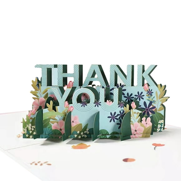 Merci Carte Pop Up, 3D Carte de Voeux, Cartes de Remerciement pour les Enseignants et les Amis, Carte d'Amour, Penser à Vous, Carte de Retraite