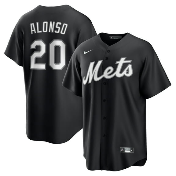Men's Nike Pete Alonso Black New York Mets Replica Player Jersey