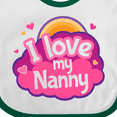 thumbnail image 4 of Inktastic I Love My Nanny Grandchild Girls Baby Bib, 4 of 4