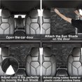 thumbnail image 3 of Unique Bargains Black Car Window Shades for Side Windows Automotive Rear Window Shade Keep Privacy 80x70cm, 3 of 7