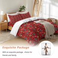 thumbnail image 7 of Western Christmas Bedding Duvet Cover Set Queen Size 4 Pieces Cowboy Boots Xmas Tree Snowflake Red Bedding Set with Zipper Closure, 1 Comforter Cover 90x92 Inches 1 Flat Sheet & 2 Pillow Cases, 7 of 7