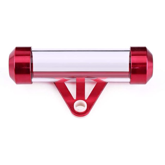 Universal Motorcycle Motorbike Secure Tax Disc Tube Cylindrical Holder Frame Waterproof(red)