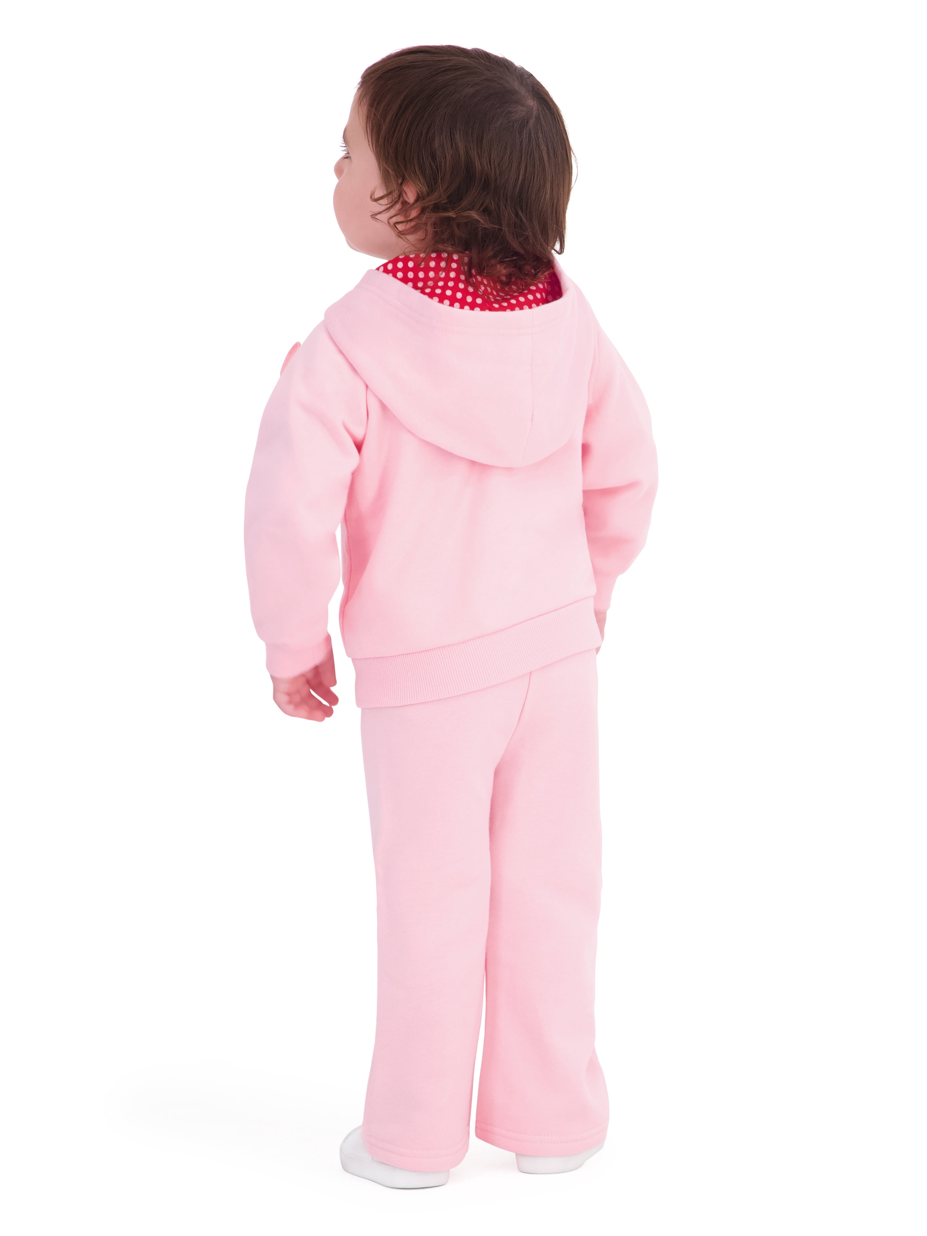 Strawberry Shortcake Baby Girl 3 Piece Fleece Jogger Set, Sizes 0-24 Months