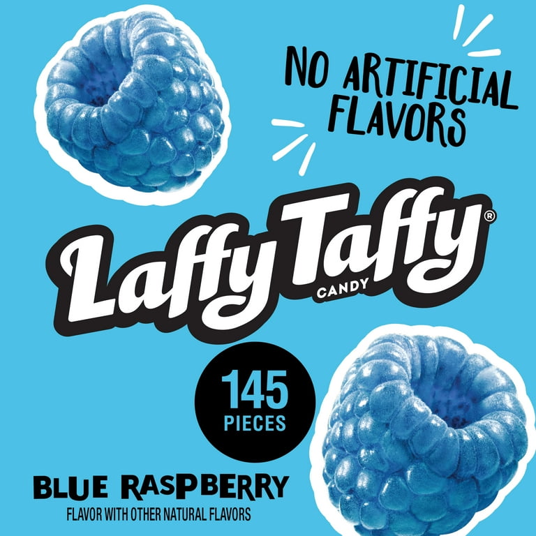 Laffy Taffy Blue Raspberry Candy Tub, 0.34 Oz (145 Count)