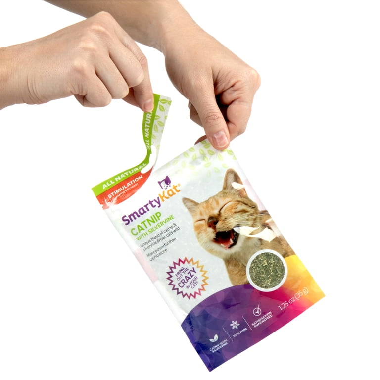 SmartyKat Catnip Silvervine 35 g Natural Cat Toy with Resealable