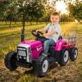 thumbnail image 3 of EastVita Kids Powered Ride on Ones, 12V Ride on Car ,Toddler Riding, Driven Electric Tractor, Large Manned Ride on Toys , Farm Simulation Driving with Remote Control/7-led /Horn/MP3 Player, 3 of 9