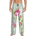 thumbnail image 2 of Lsque Vintage Wood Background with Floral Print Men's Pajama Pants, Lounge Pant - Comfortable Home Wear,Elastic Waistband, Stylish Design-XX-Large, 2 of 9