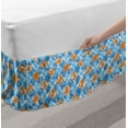 thumbnail image 2 of Retro Bed Skirt, Grungy Design of Argyle Inspired Pattern Classic Checkered Scenery, Elastic Bedskirt Dust Ruffle Wrap Around for Bedding Decor, 4 Sizes, Blue Baby Blue, by Ambesonne, 2 of 2