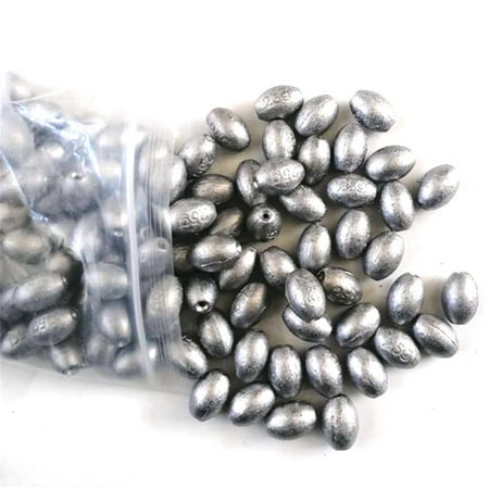 PUCCI 1 oz Cadmium Oval Egg Sinkers Size 6 Fishing Sinkers - 12 per Package