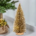 thumbnail image 4 of 10 Inch Artificial Frosted Mini Sisal Christmas Trees, Bottle Brush Trees with Wood Bases and Balls Ornaments, Small Tabletop Christmas Trees for Xmas Holiday Party Home Decor, 4 of 6