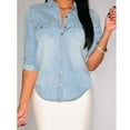 Pudcoco Womens Denim Shirt