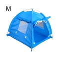 thumbnail image 3 of Billuyoard Tienda de campaña para mascotas al aire libre, perrera portátil plegable para cachorros, jaula de excursión, nido de tela Oxford, Hábitats y jaulas para animales pequeños M/Azul, 3 of 6