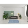 thumbnail image 7 of HomeRoots 479799 5 x 5 ft. Blue & Gray Striped Non Skid Indoor & Outdoor Square Area Rug, 7 of 7
