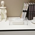thumbnail image 4 of Acrylic Tissue Dispenser Box Rectangle Clear Cover Decorative Napkin Holder - Modren Bathroom Facial s, 4 of 8