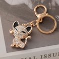 thumbnail image 4 of Llavero de moda con dije de gato, cristal brillante, regalo y recuerdo únicos, 4 of 4