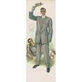 thumbnail image 2 of Anonymous 9x18 Gold Ornate Wood Frame and Double Matted Museum Art Print Titled - Man Standing in Front of Man in Sleeveless Shirt Lying on Grass (1911), 2 of 4