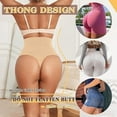thumbnail image 2 of Yeblues 2 Pack Seamless Thong Shapewear for Women Tummy Control Body underwear High Waist Body Shaper Firm Control Panties Girdle Waist Trainer (Nude, XXL), 2 of 6