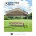 thumbnail image 2 of Carpa plegable resistente de 3x3 metros con 1 pared lateral de malla extraíble, montaje por una persona. Refugio comercial., 2 of 7