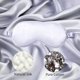 thumbnail image 3 of Mulberry Silk Sleeping Eye Mask Elastic Headband Soft Eye Mask (light Purple And Light Green), 3 of 4