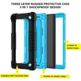 thumbnail image 4 of FIEWESEY Case for Walmart Onn 7 Inch Gen 3 2022 Tablet(Model:100071481),Shockproof Kids Rugged Case with Shoulder Strap&Stand Cover for Walmart Onn 7 Gen 3 2022+Screen Protector(Black/Blue,1 Pcs), 4 of 6