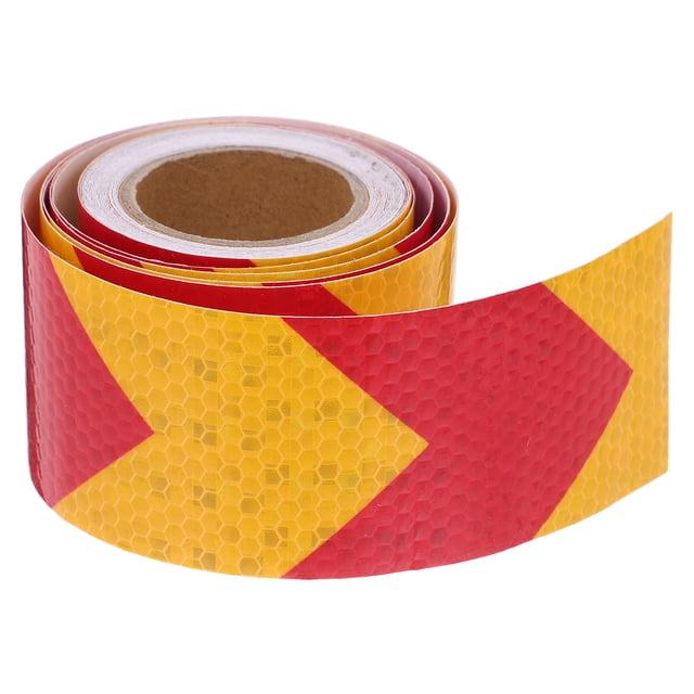 1 Roll Reflective Tape 5m Arrow Shape Caution High Visibility Adhesive Tape For Cars Trailers Trucks And Boats Outdoor Safety Warning
