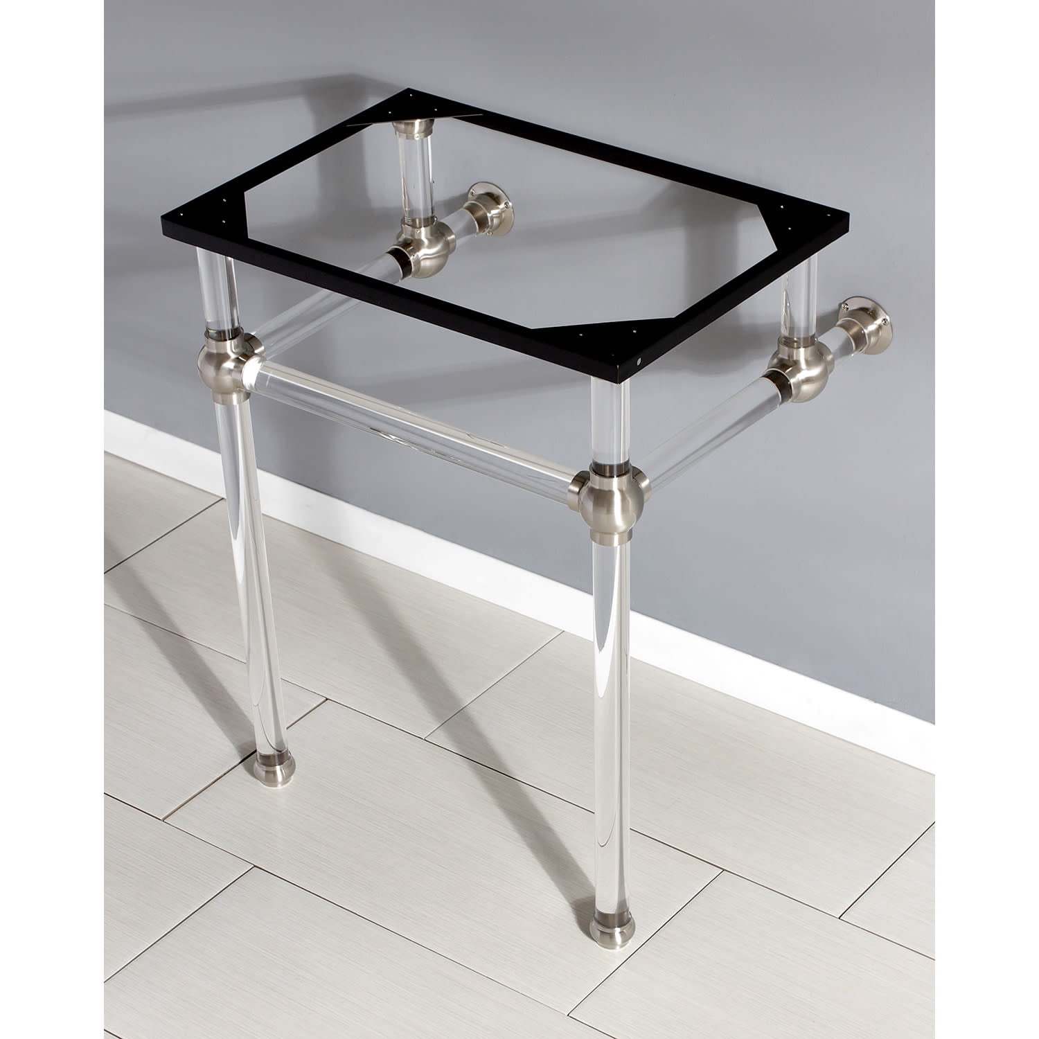 Kingston Brass VAH242030SN Templeton 24" Acrylic Wall Mounted Console Legs - Nickel