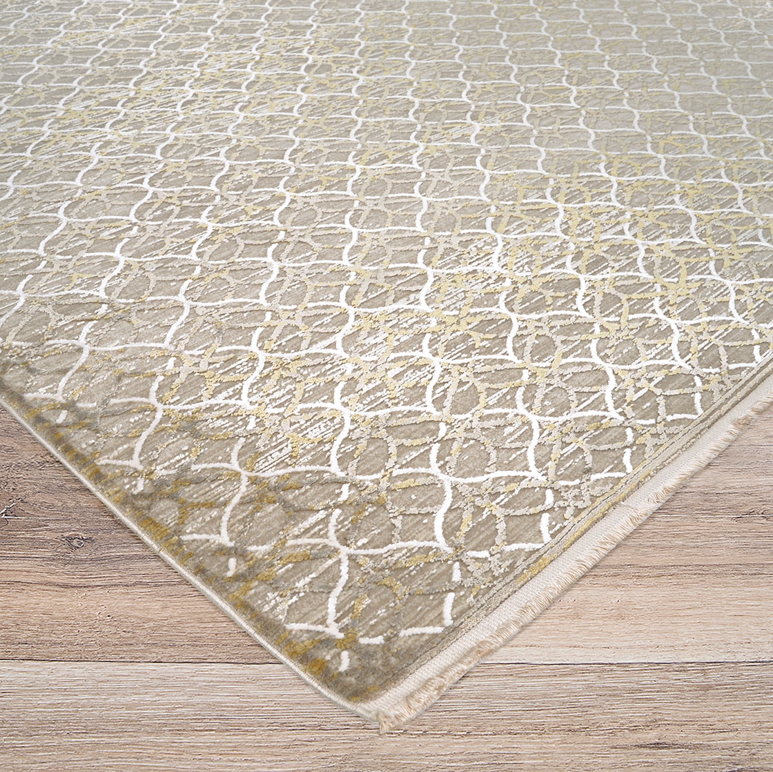 Couristan Siena Harlequin 2'7" x 7'2" Burnished Gold Runner Rug