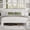 White, variant on King Size Farmhouse Wooden Bed Frame with Headboard, Boho Platform Bedframe Sturdy Metal Slats Support, No Spring Mattress, Noisy Free, Easy Assembly (King, White)