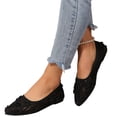 thumbnail image 2 of Ballet Flat Shoes for Women Lightweight Comfortable Breathable Mesh Lace Pointed Toe Shoes for Women 36, 2 of 7