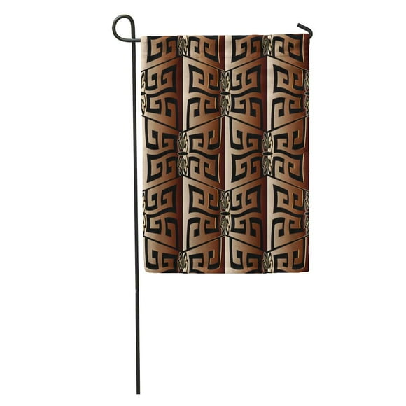 NUDECOR Geometric Greek Key Modern Abstract Geometrical Shapes Figures and Meander Garden Flag Decorative Flag House Banner 28x40 inch