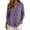 Light Violet, variant on Only Moment Button Down Shirts for Women 3/4 Sleeve V Neck Linen Casual Loose Long Sleeve Solid Lapel Long Blouses Tops with Pockets Hot Pink,S