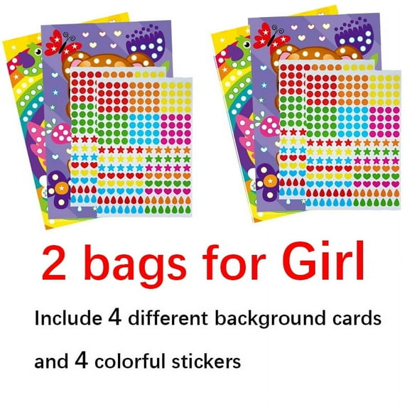 Children Dot Coloring Book DIY Color Dot Cartoon Animal Drawing Mosaic Puzzle Stickers Children Learn Creative Educational Toys