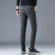 thumbnail image 2 of Pantalones de verano negros para hombre, rectos, a cuadros, pantalones de traje para hombre, ropa de diseñador elegante 2024, tela china de licra para hombre, 2 of 5