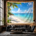 thumbnail image 6 of Sunny Tropical Beach and Mountain Tapestry, 6 of 7